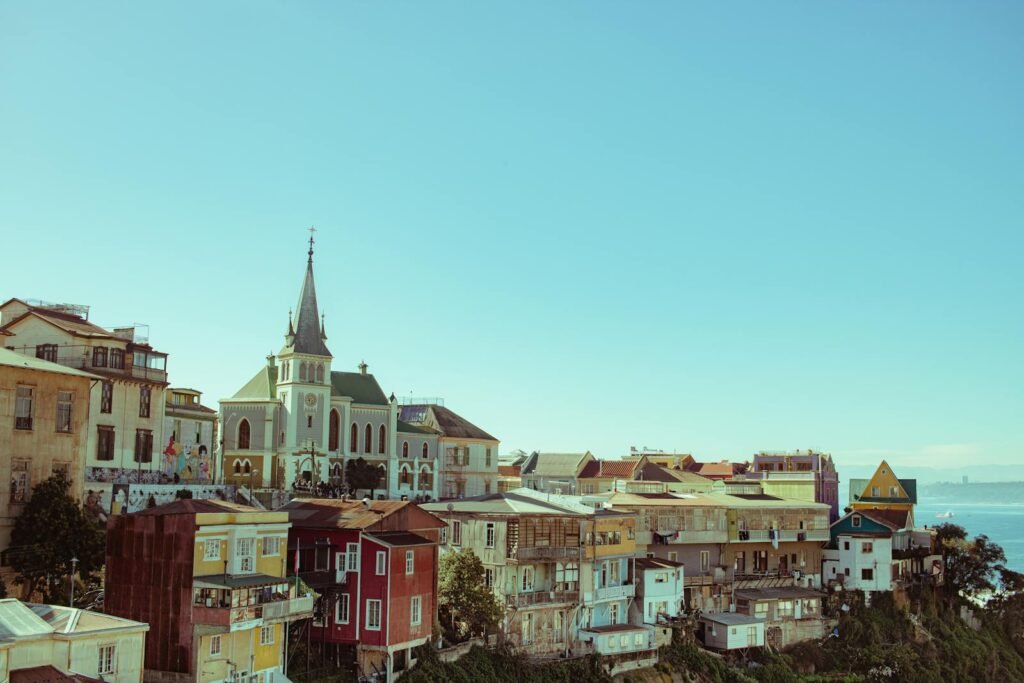 Buildings in Valparaiso in Chile