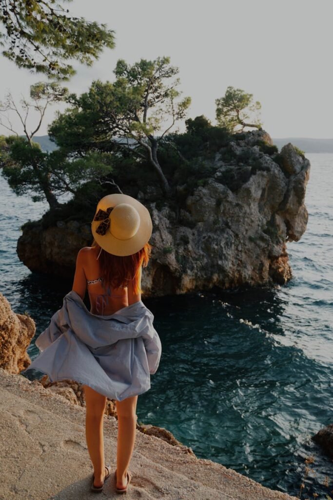 Woman in Seaside in Summer