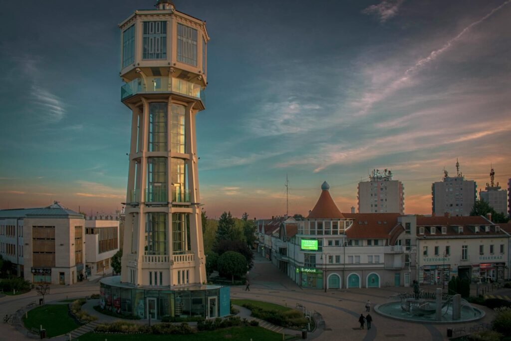 The Picturesque View of the Siofok Water Tower